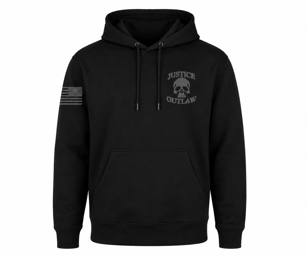 Justice Outlaw Hoodie with Logo and Flag