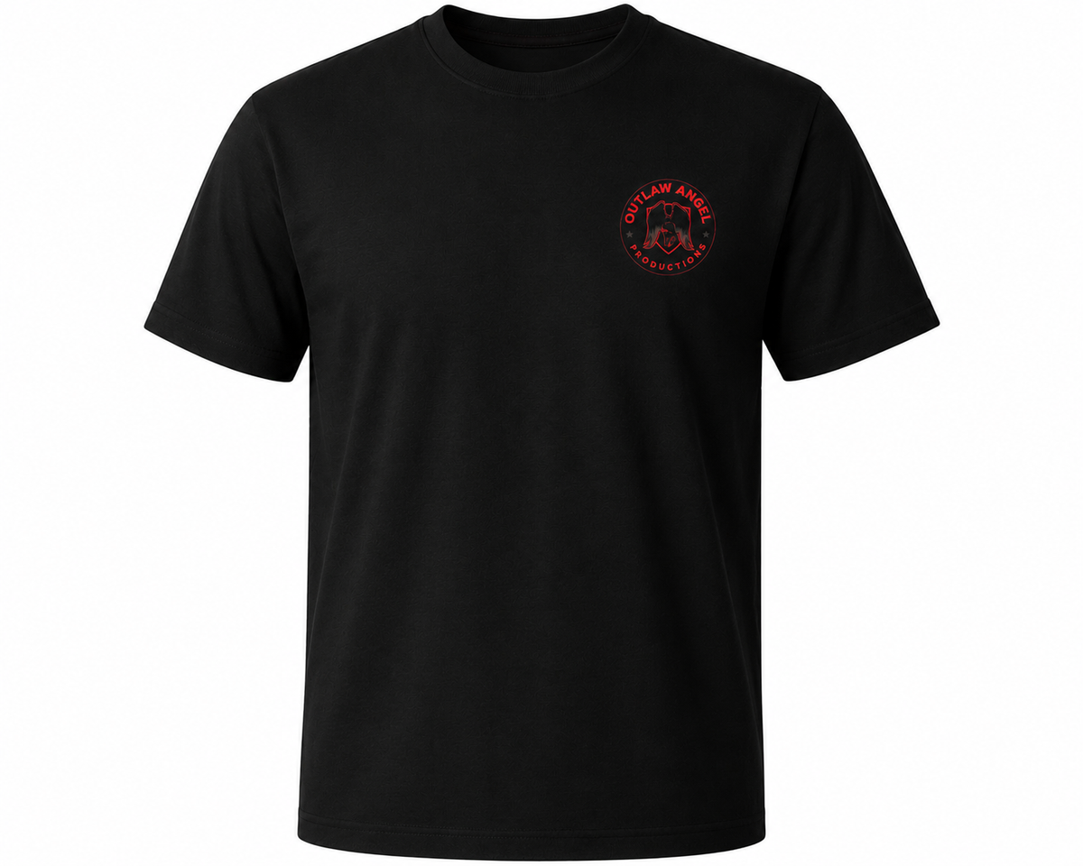 Outlaw Angel Short Sleeve Black T-shirt